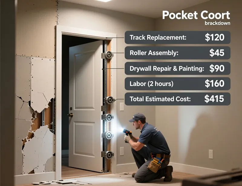 cost to fix a pocket door