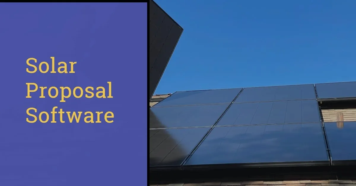 Solar Proposal Software